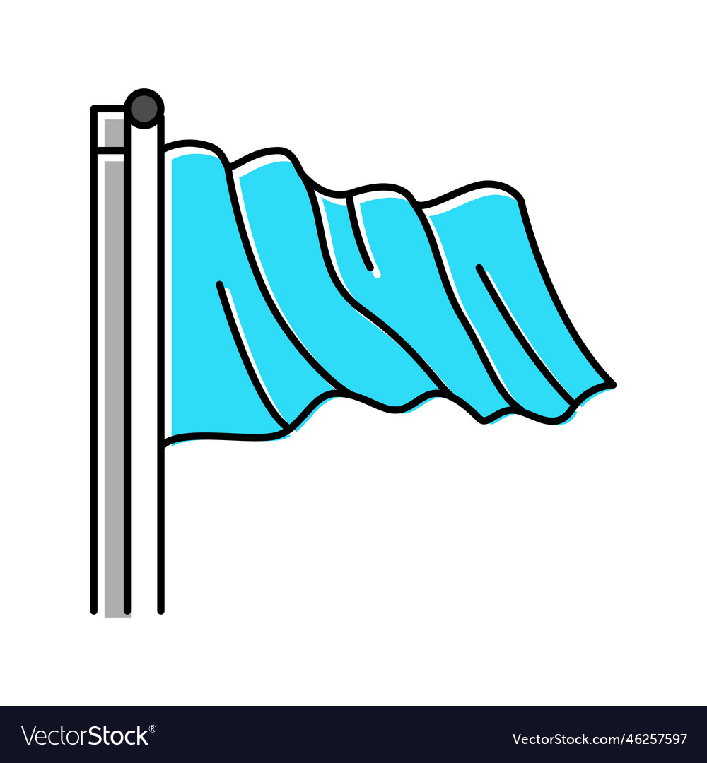 Waving flag color icon