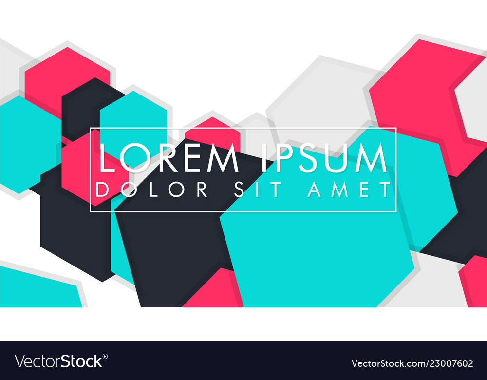 Abstract colorful hexagon background vector image Abstract colorful hexagon background