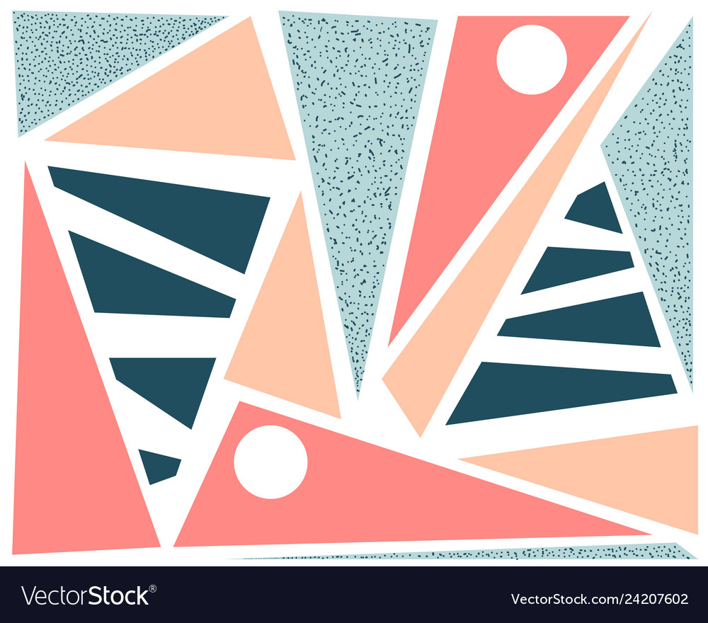 Abstract geometric pattern color background print vector image Abstract geometric pattern color background print