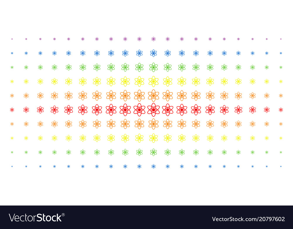 Atom spectral halftone pattern vector image Atom spectral halftone pattern