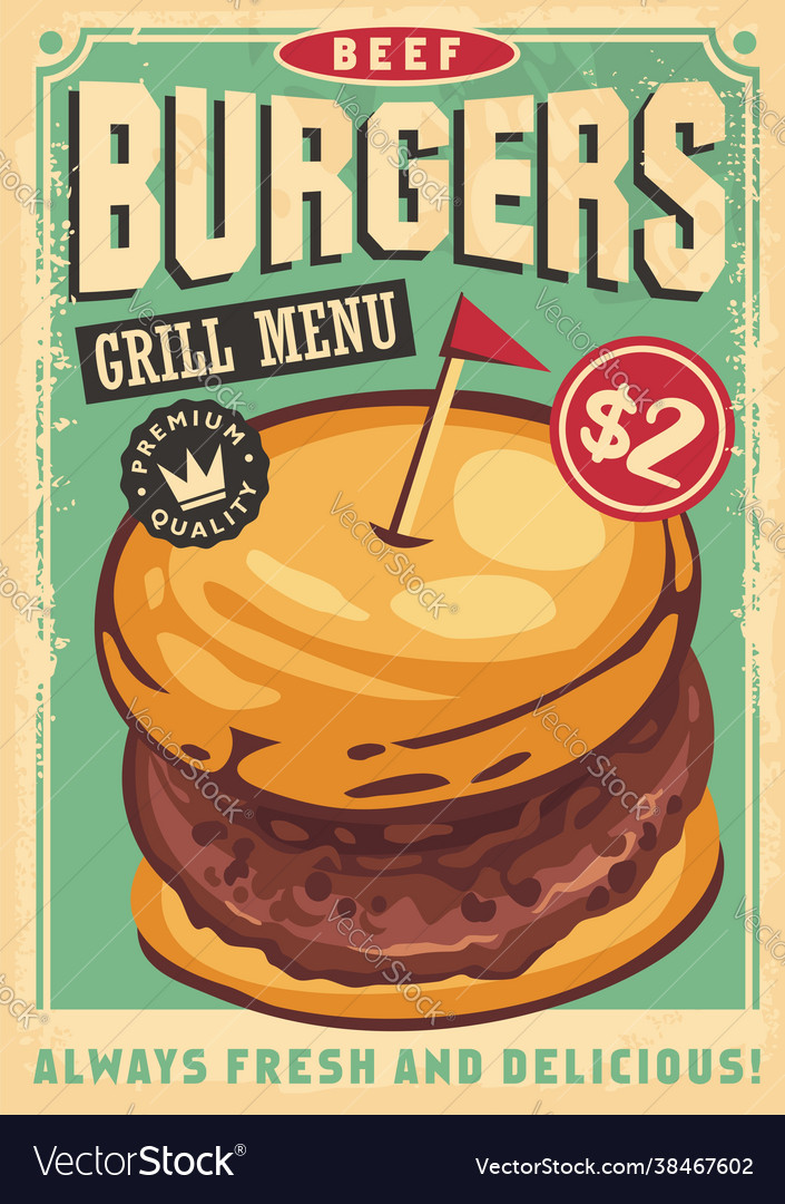Beef burger graphic vector image Beef burger graphic