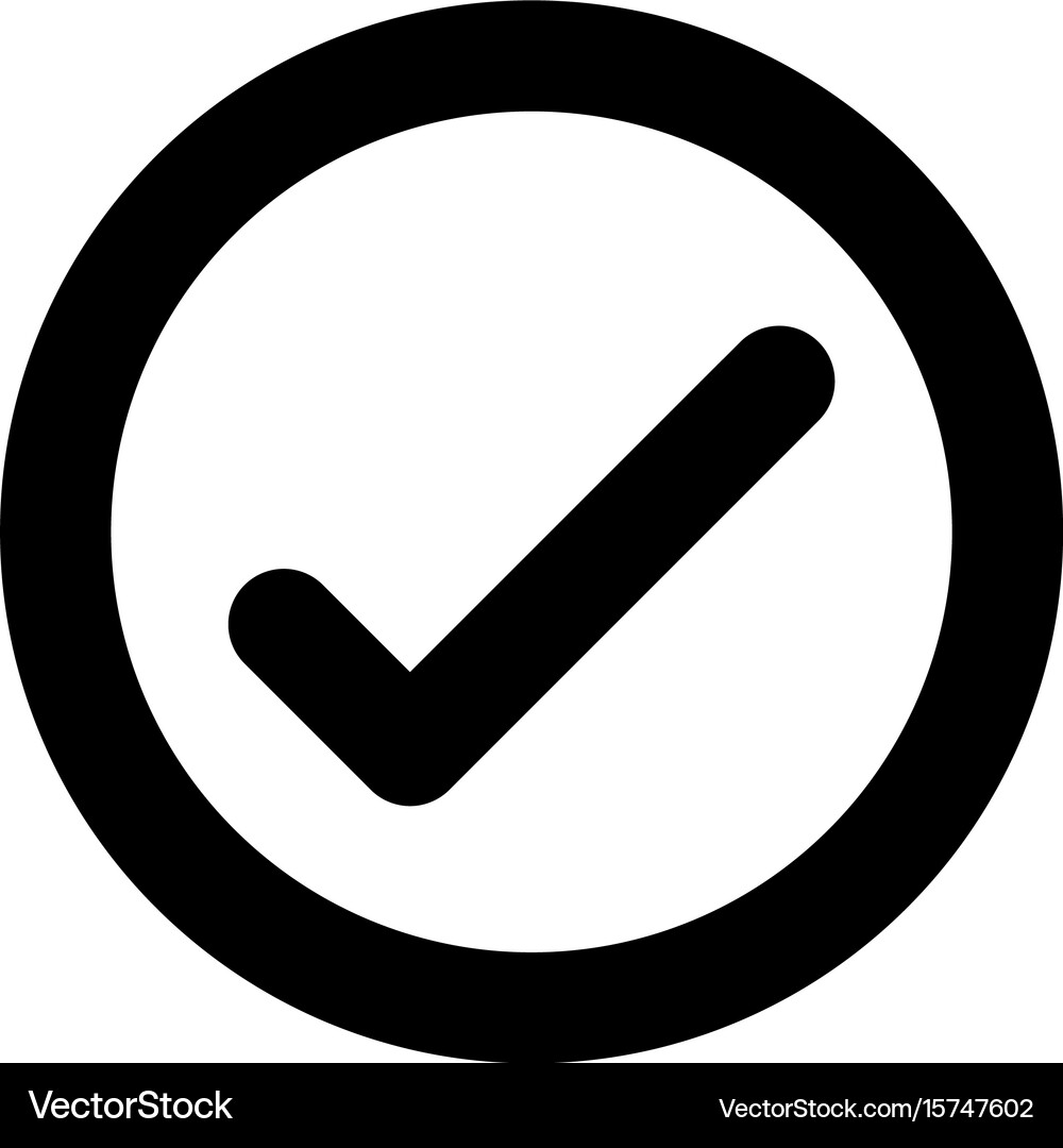Check mark icon Royalty Free Vector Image - VectorStock