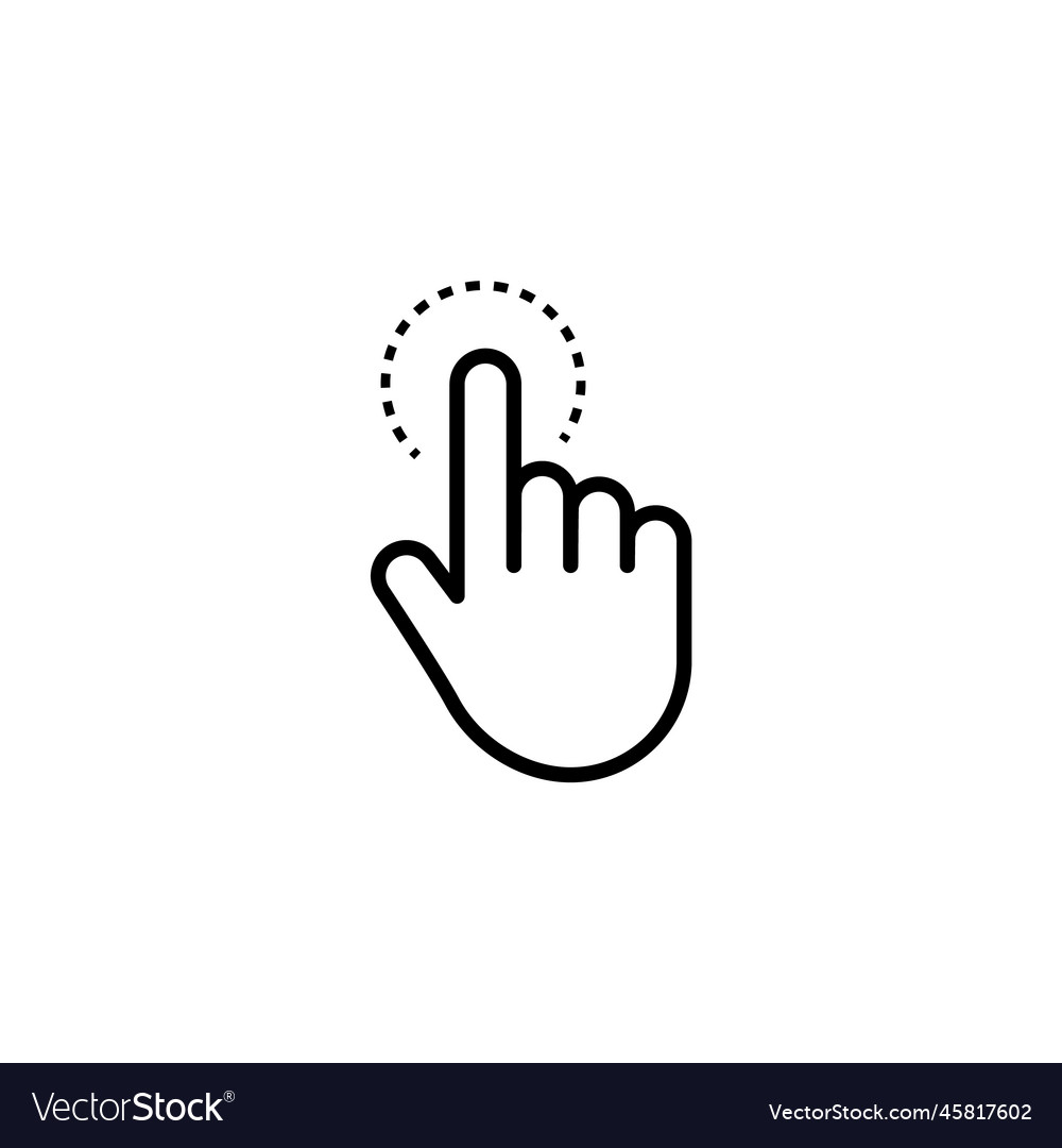 Click cursor set computer pointer hand and arrow