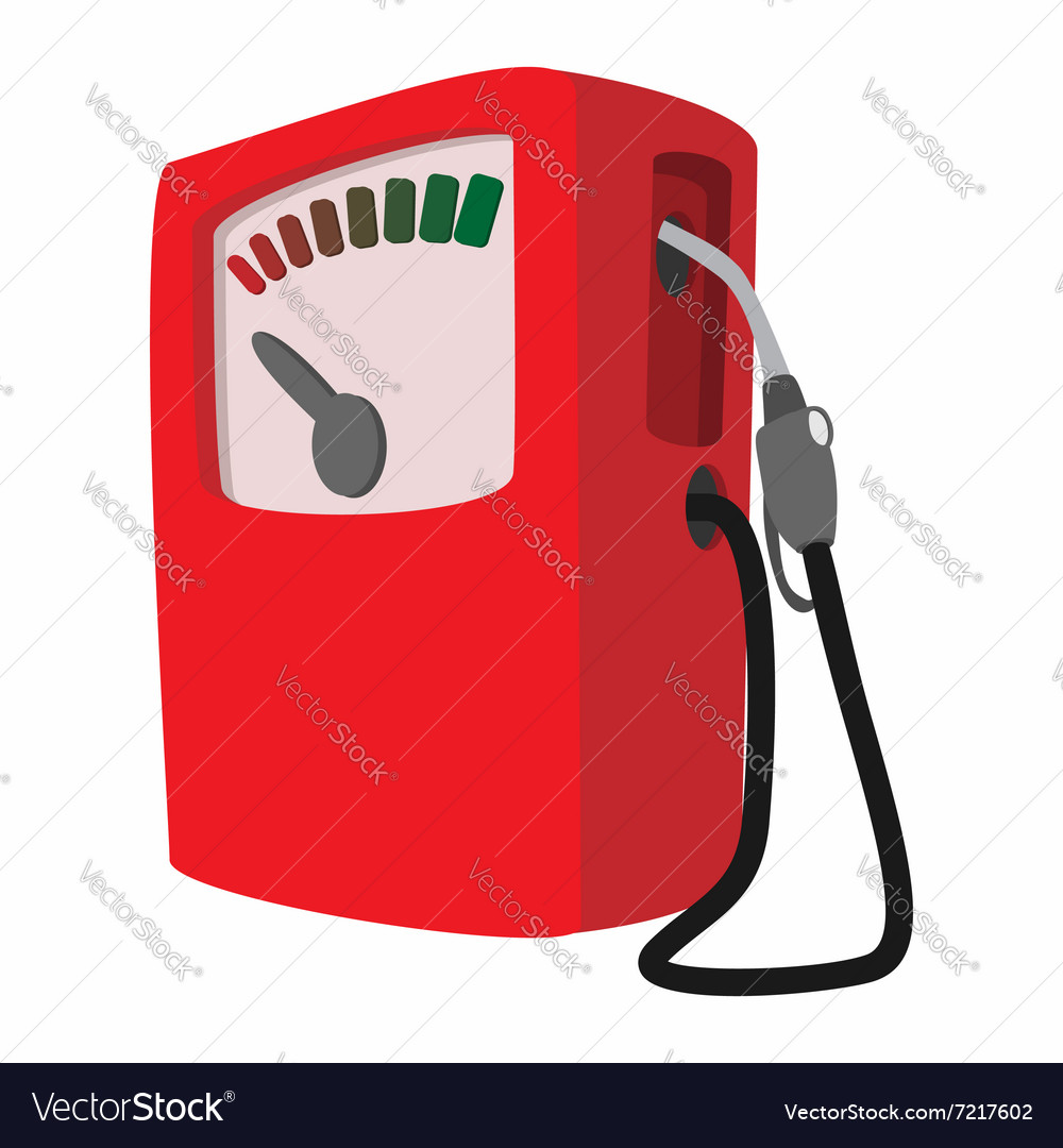 Gas station cartoon icon Royalty Free Vector Image