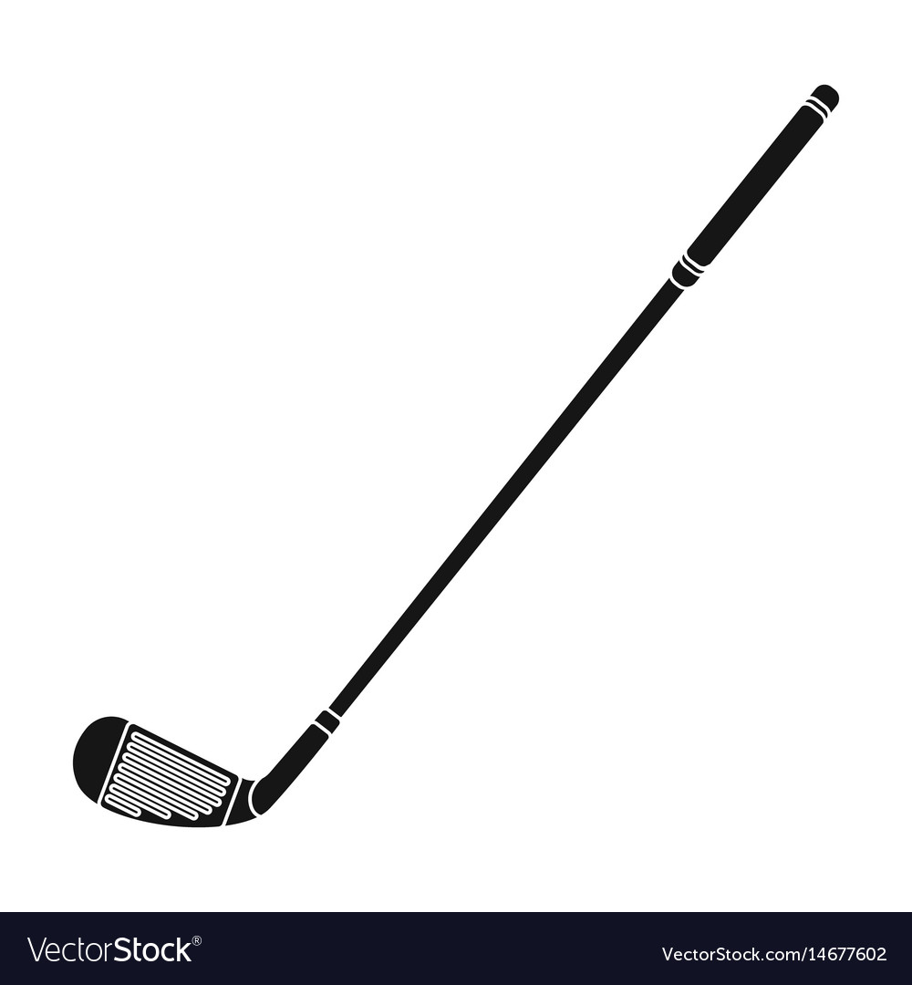 Golf Putter Icon - Schwarz und Weiß