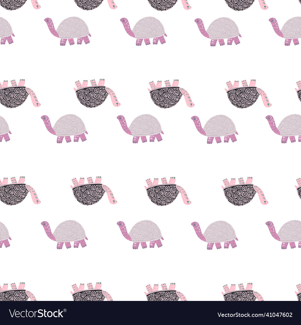 L12122021-07cute turtles seamless pattern funny