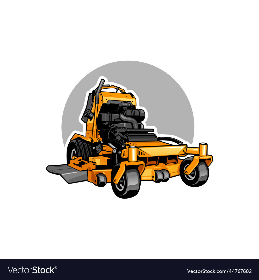 Lawn mower and service logo Royalty Free Vector Image