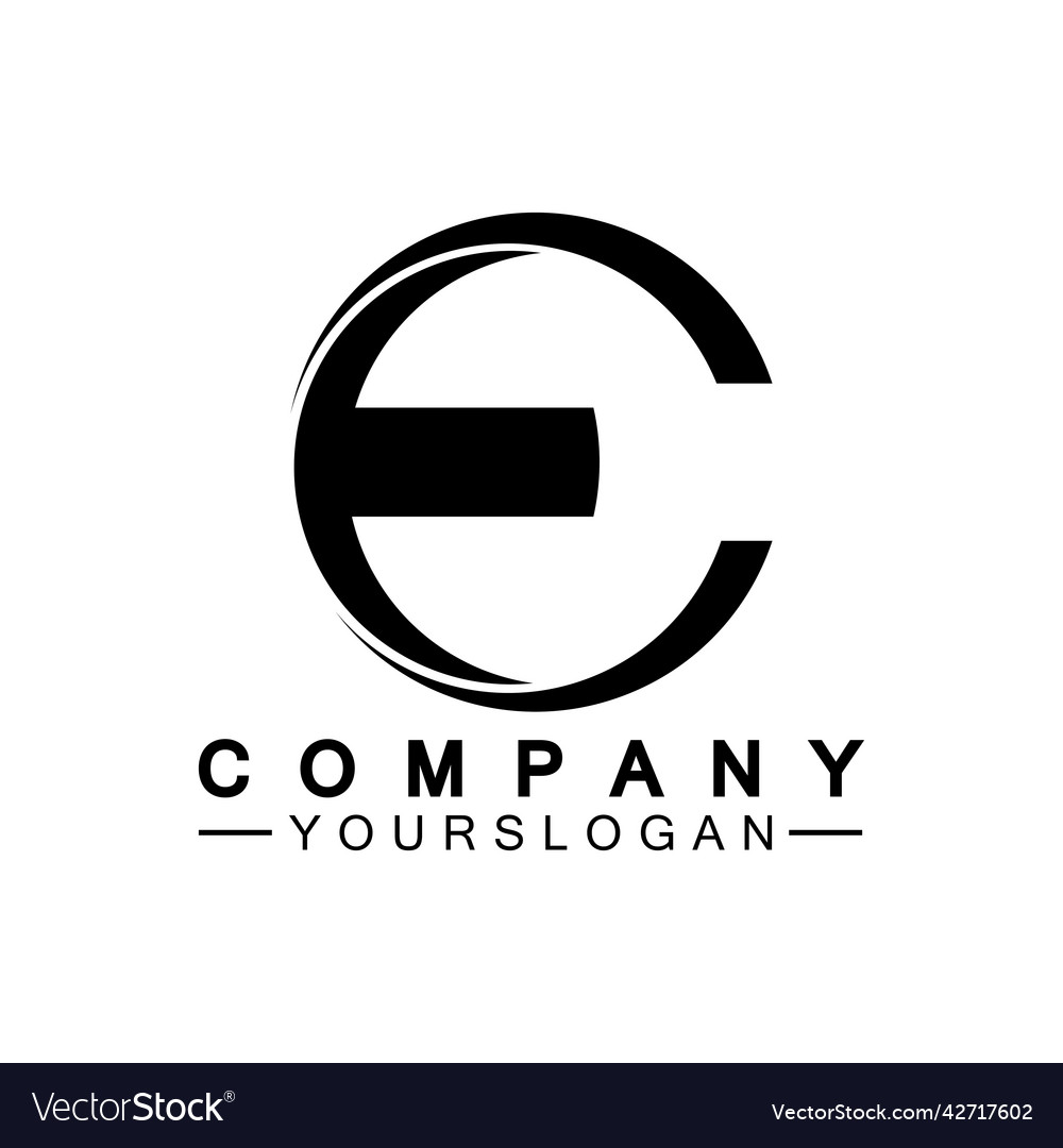 Letter e logo icon design template Royalty Free Vector Image