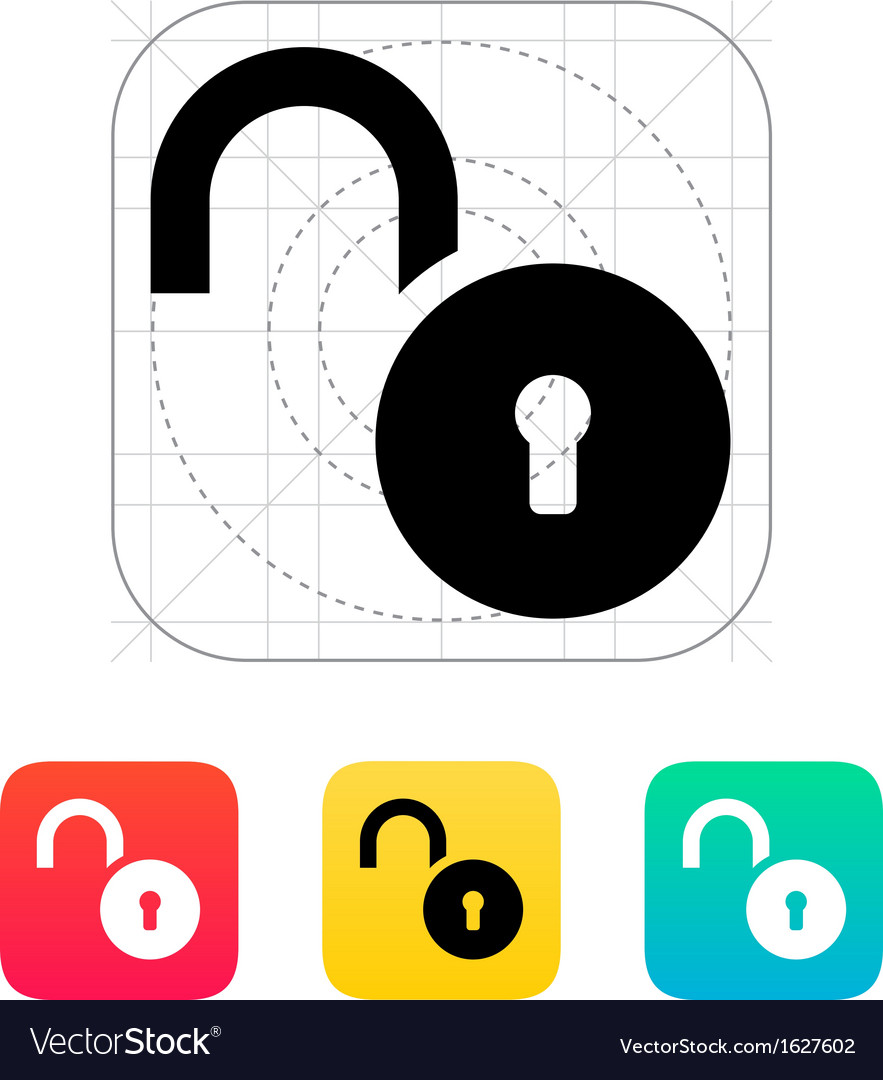 Padlock open icon