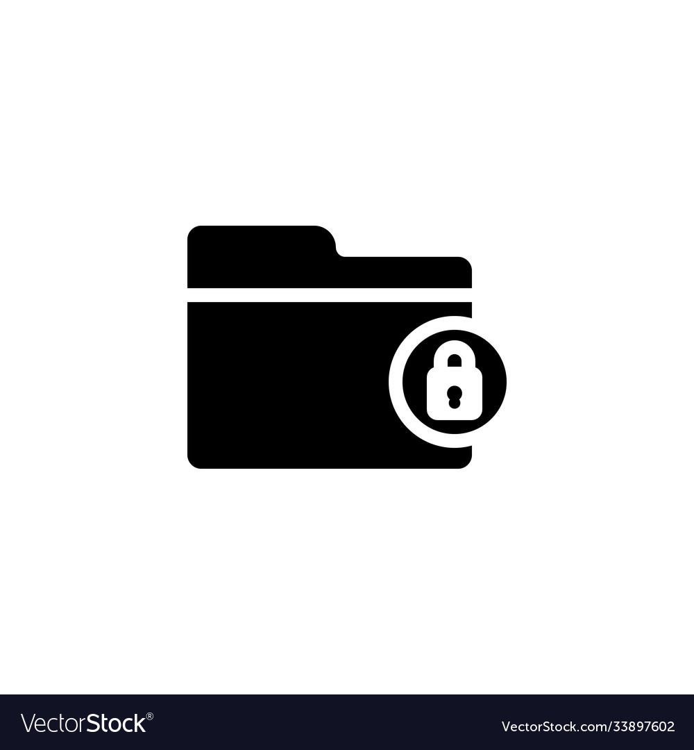 Protected data folder with padlock icon