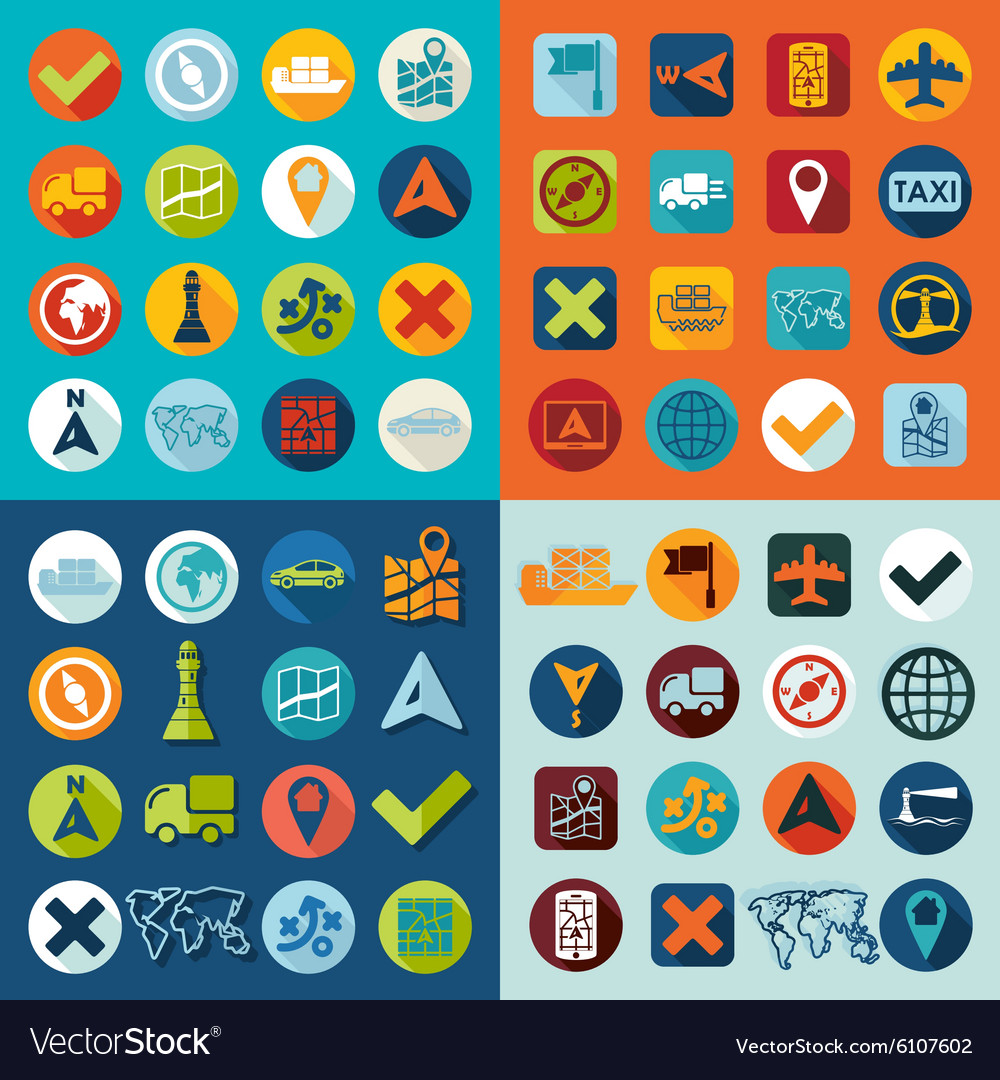 Set of navigation icons