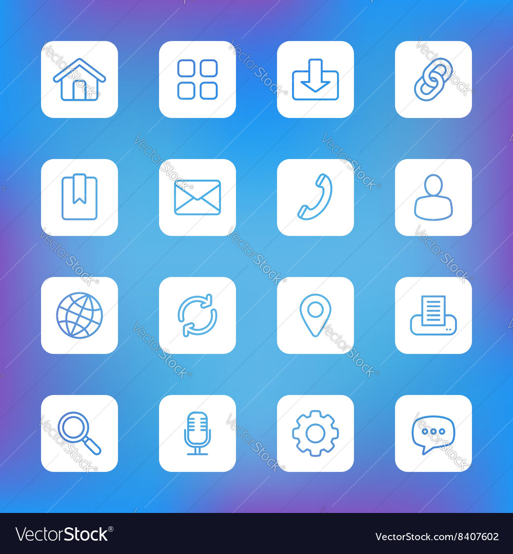 Simple Web Icon Set - Line Style
