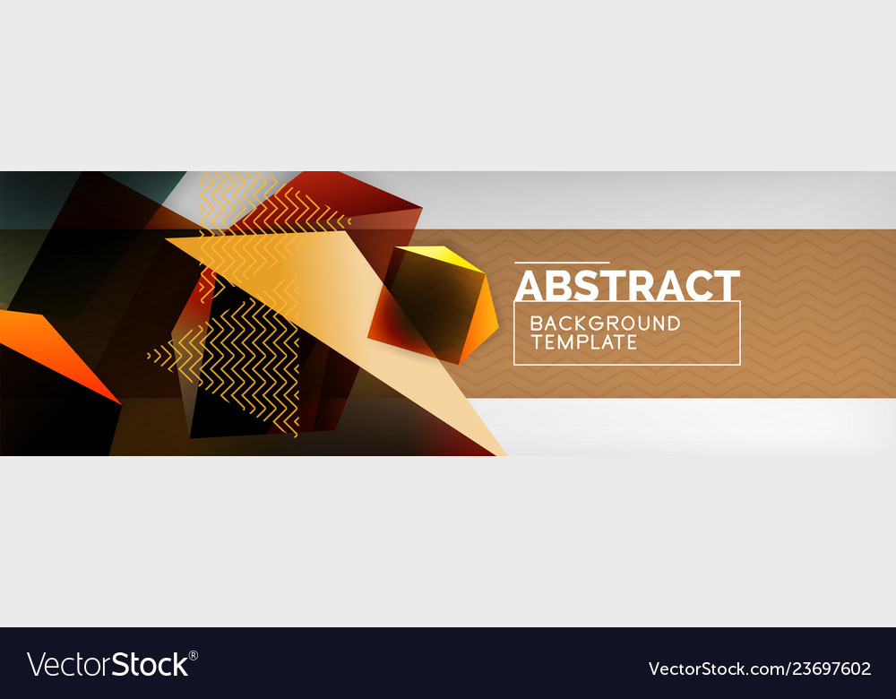 Triangular 3d geometric shapes composition vector image Triangular 3d geometric shapes composition