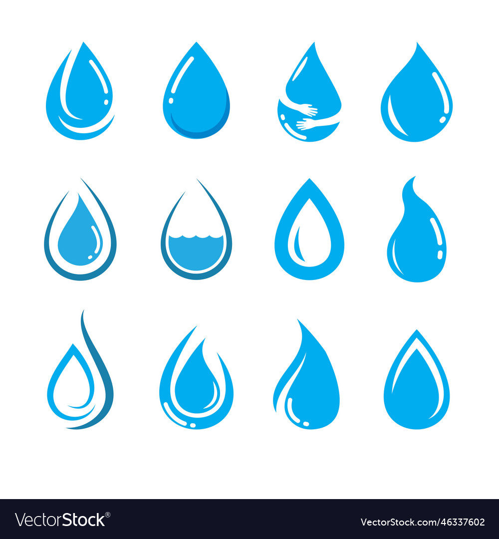 Water drop icon design Royalty Free Vector Image