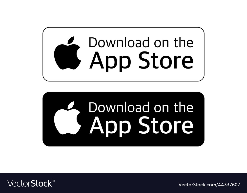 Black and white download on the app store Vector Image