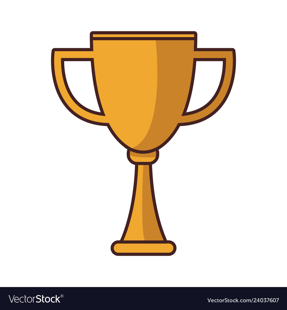 Champion trophy cartoon Royalty Free Vector Image