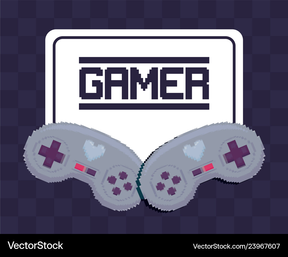 Classic video game controls Royalty Free Vector Image