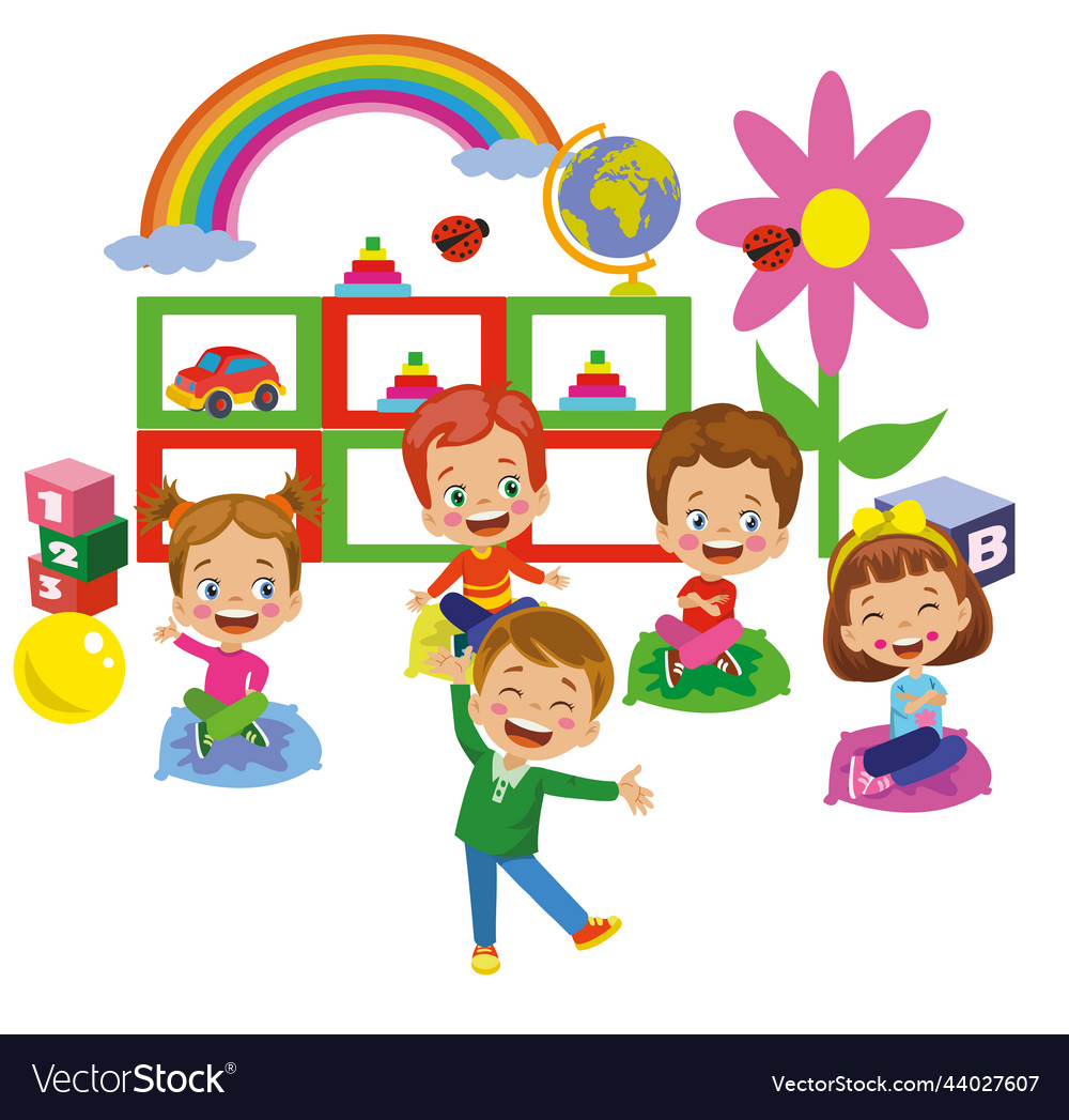 cute-kids-playing-games-n-school-classroom-vector-image