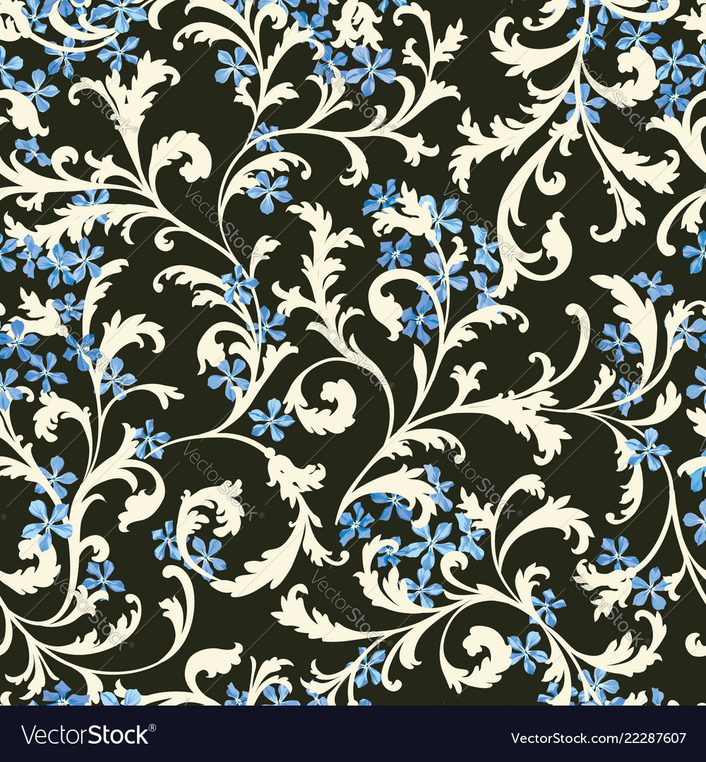 Floral seamless pattern flower background Vector Image