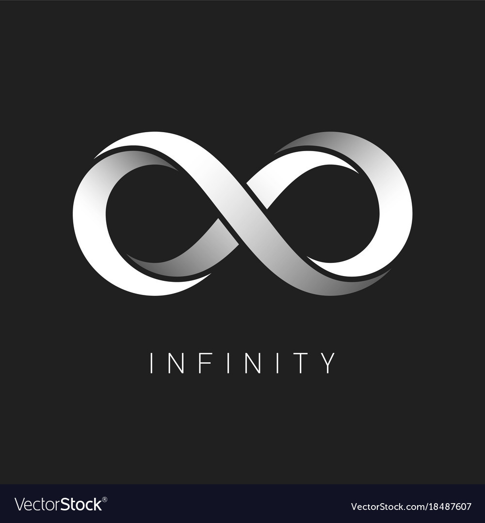 Infinity symbol limitless sign logo design Vector Image