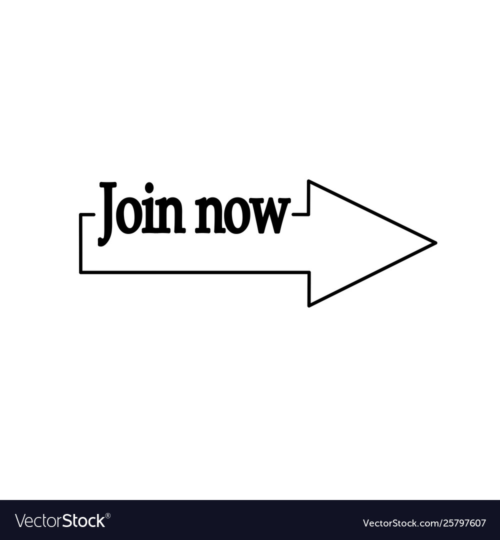 Join now icon arrow pointer
