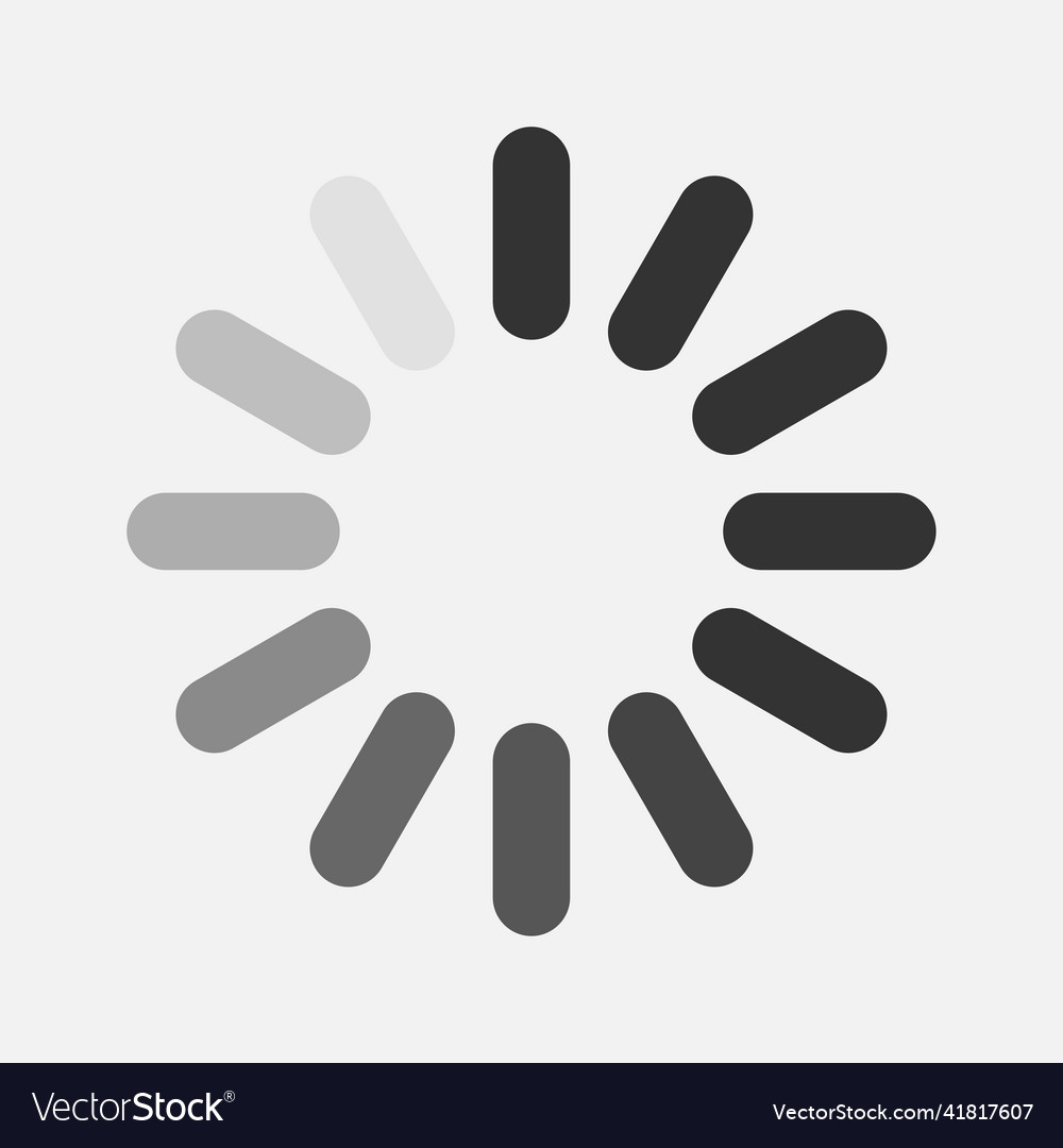 Loading sign icon isolated flat design Royalty Free Vector