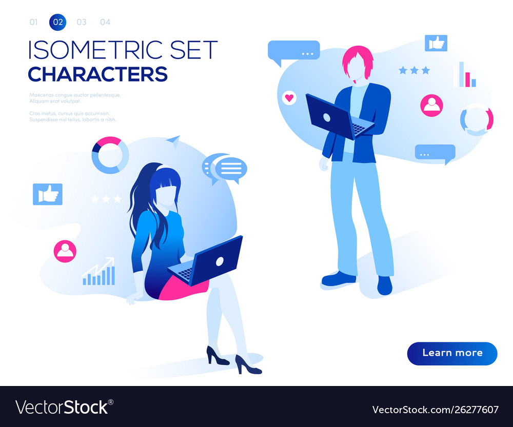 Mobile application and website header images vector image Mobile application and website header images