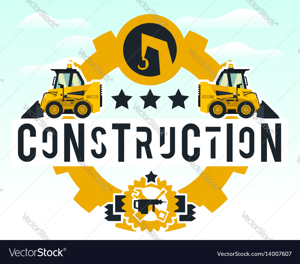 On theme construction Royalty Free Vector Image