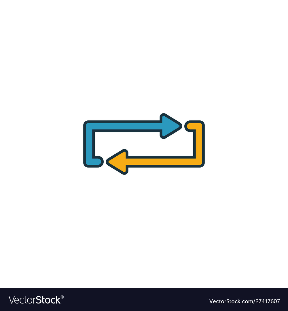 Repeat icon outline filled creative element from