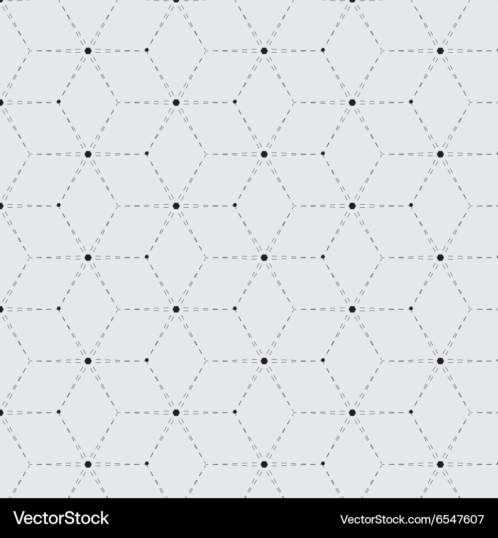 Rhombus a dash monochrome seamless pattern Vector Image