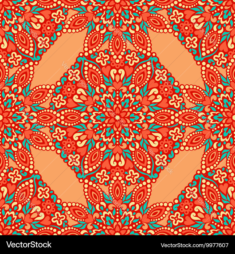 Seamless background with abstract ethnic pattern Vector Image