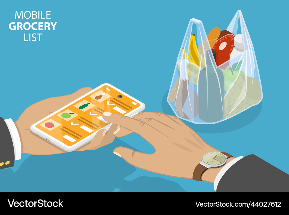 3d isometric flat conceptual Royalty Free Vector Image