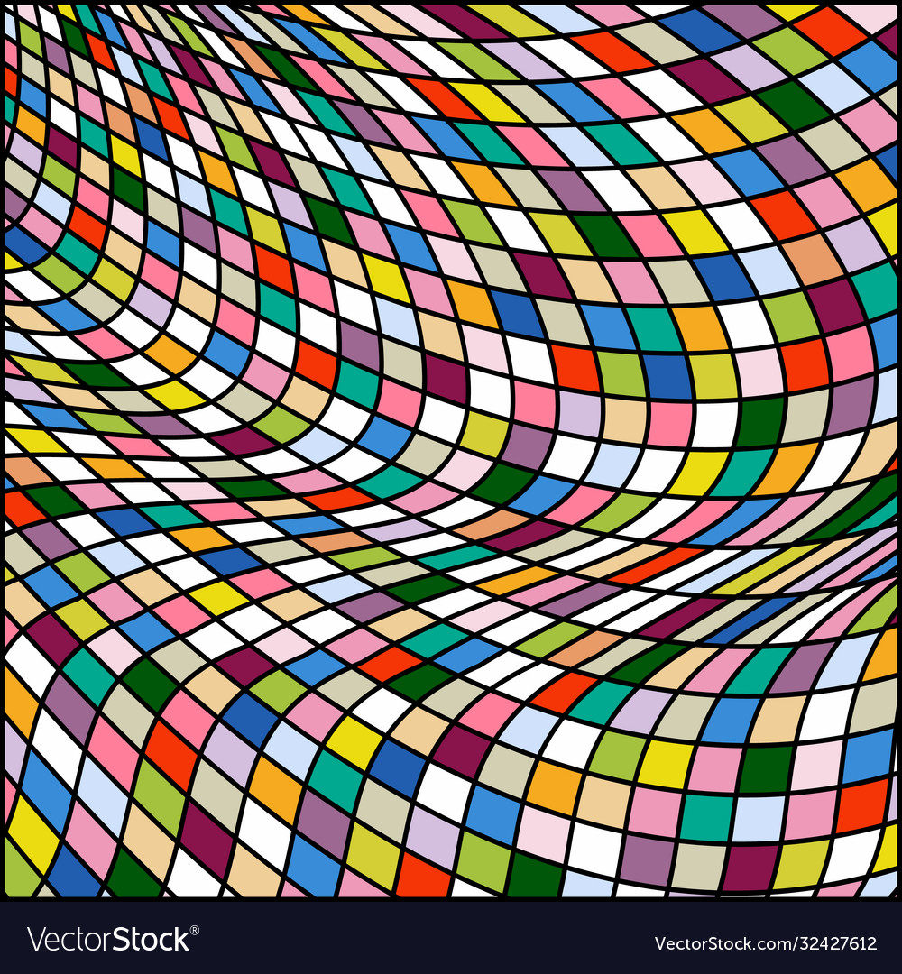Abstract color grid pattern vector image Abstract color grid pattern