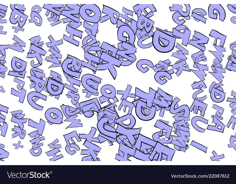 Abstract of alphabets letters conceptual pattern