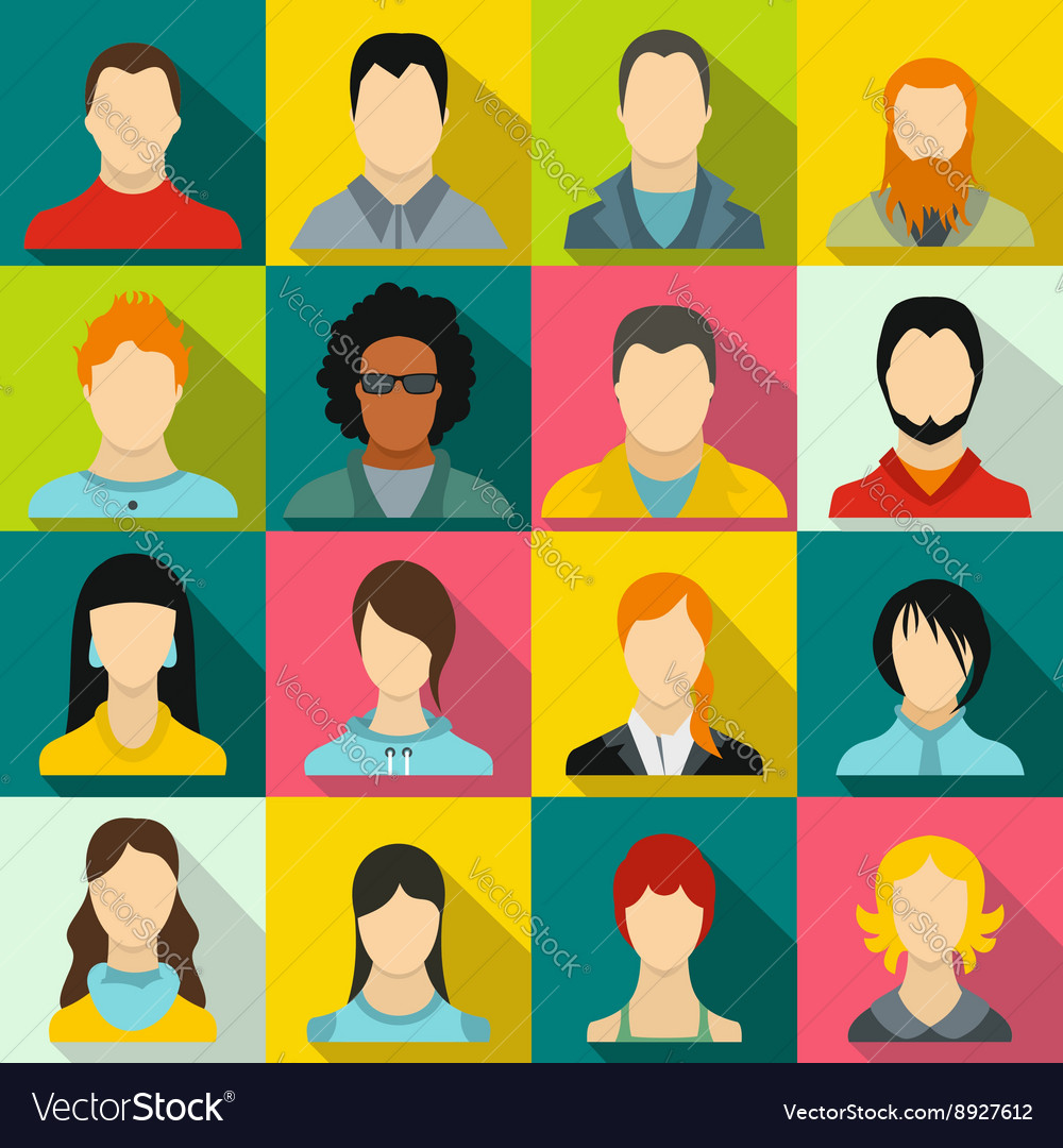 Set avatar. Набор аватаров в стиле флэт. Люди в стиле Флат. Аватар клипарт. Avatars Set.