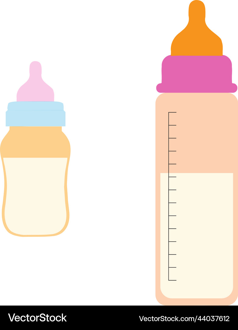 Baby bottle icon on white background milk Vector Image