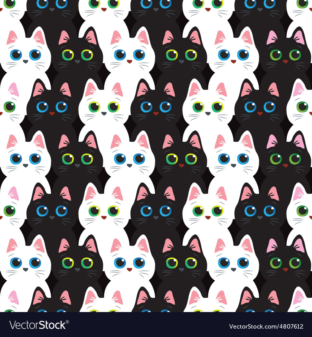 Cats Seamless Abstract Pattern Royalty Free Vector Image