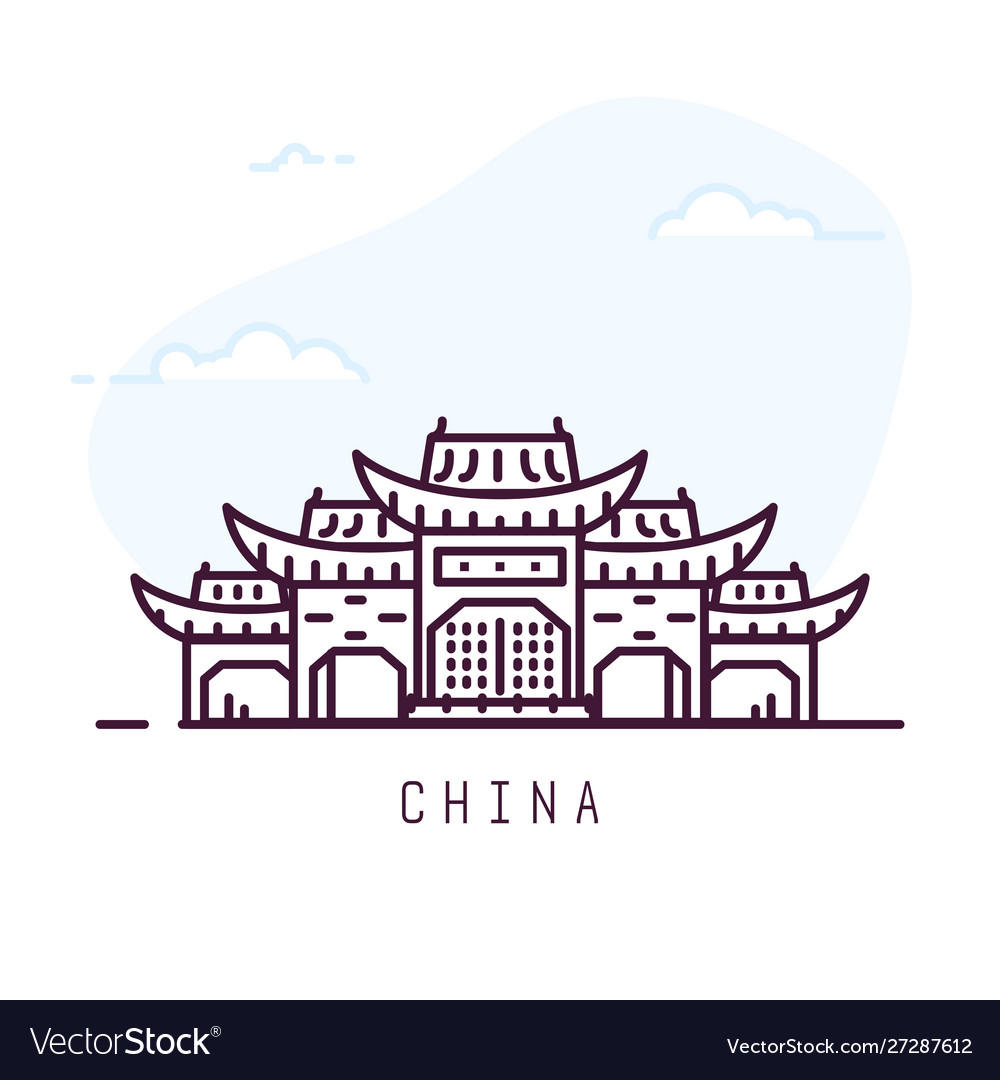 China line city vector image China line city