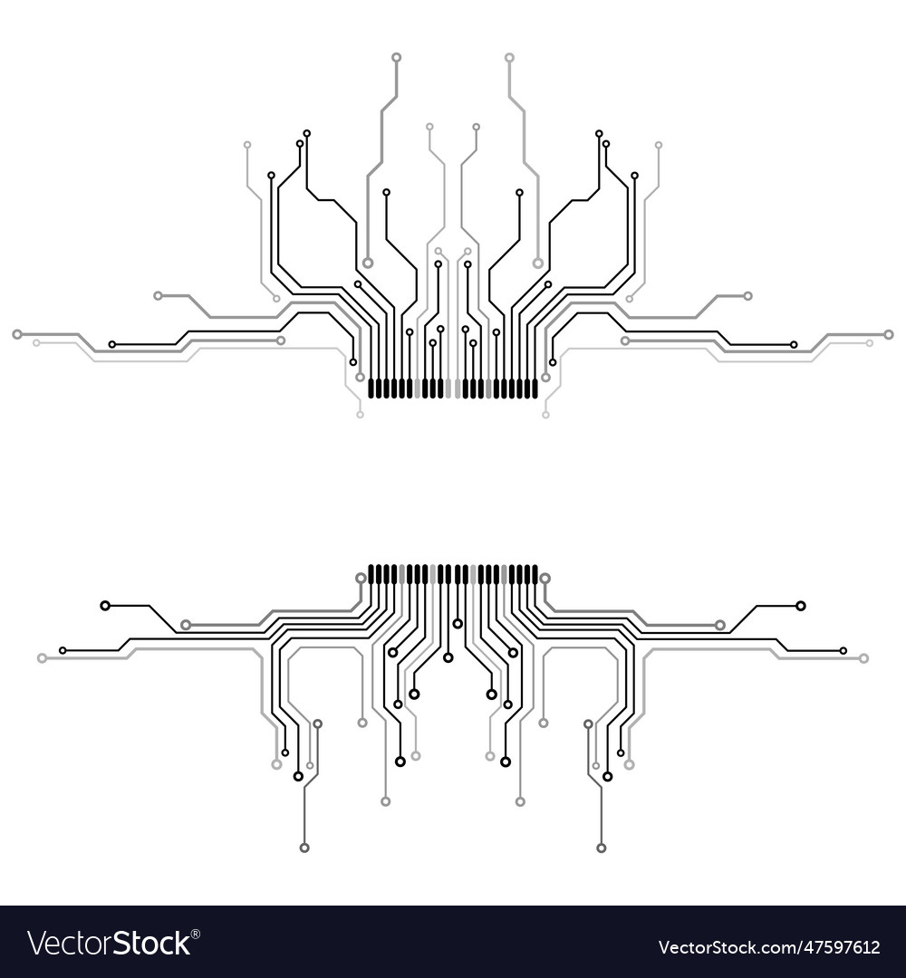 Circuit board technology information pattern vector image Circuit board technology information pattern