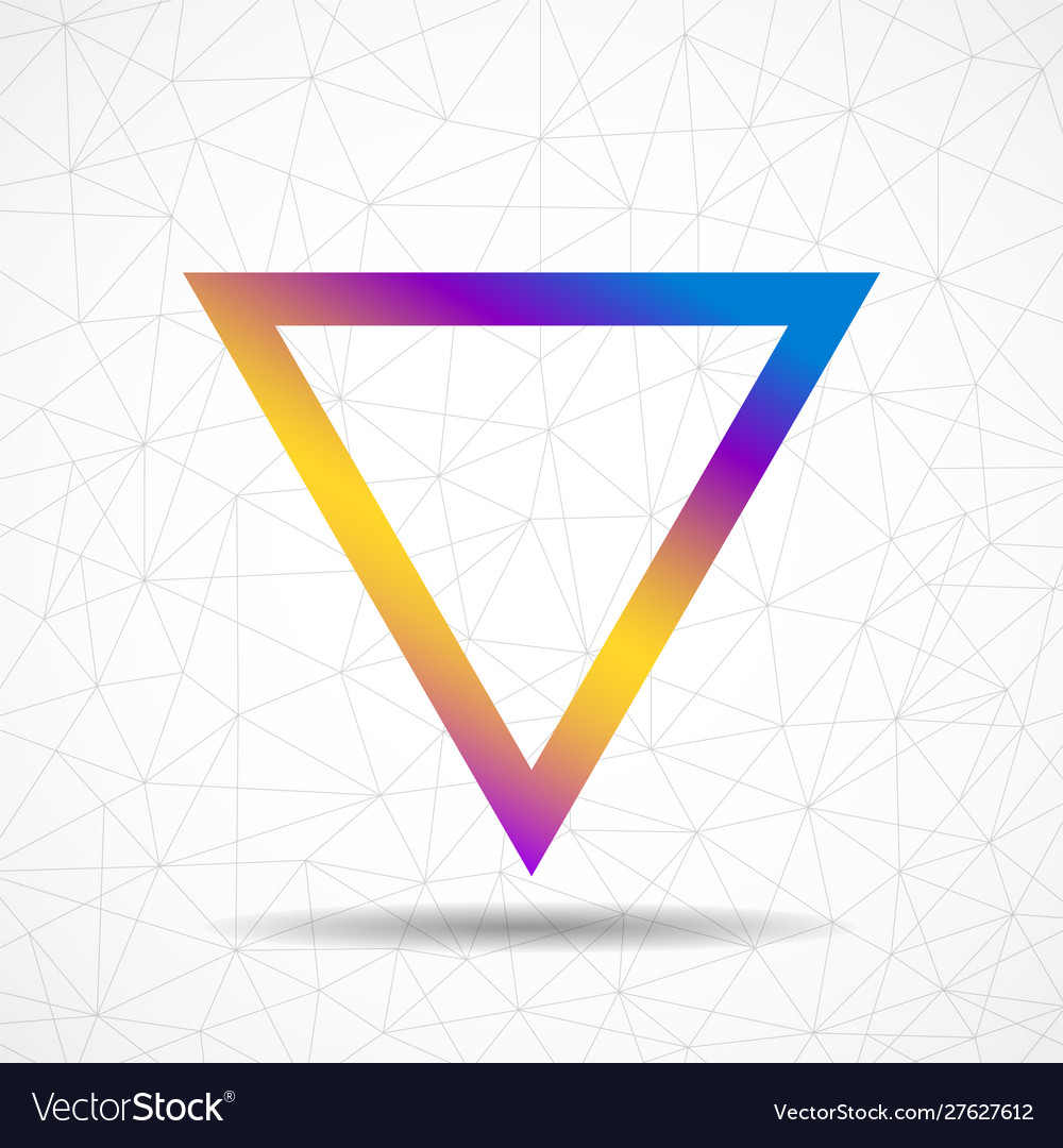 Colorful abstract triangle logo isolated on white