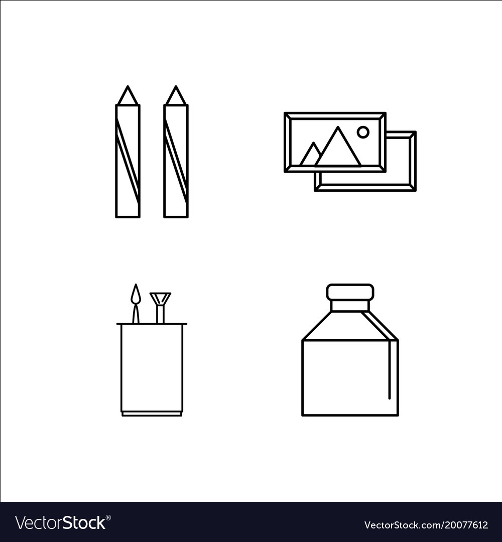 Design and studio simple linear icon setsimple