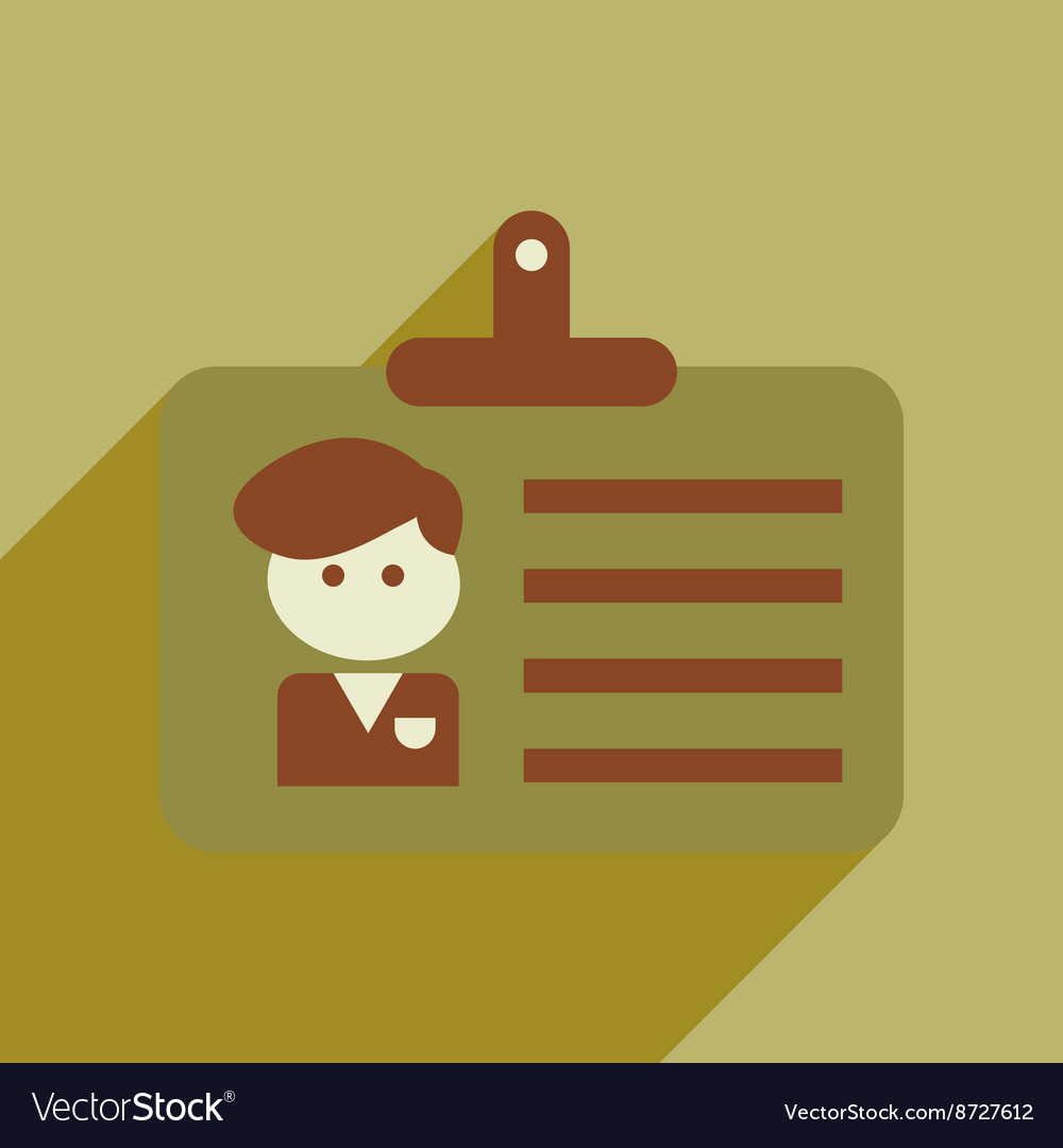 Flat web icon with long shadow identification