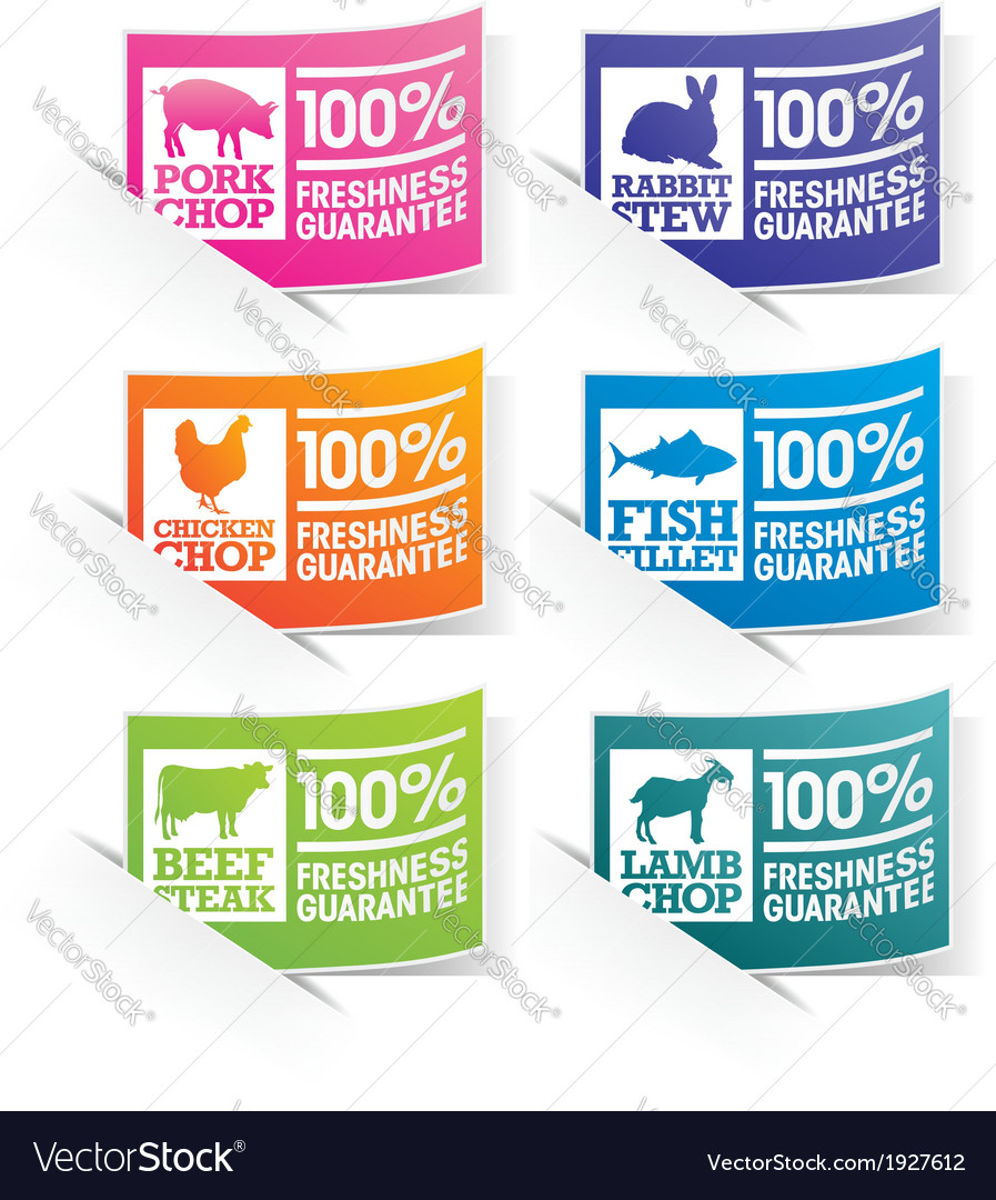 Food Stickers Royalty Free Vector Image - VectorStock