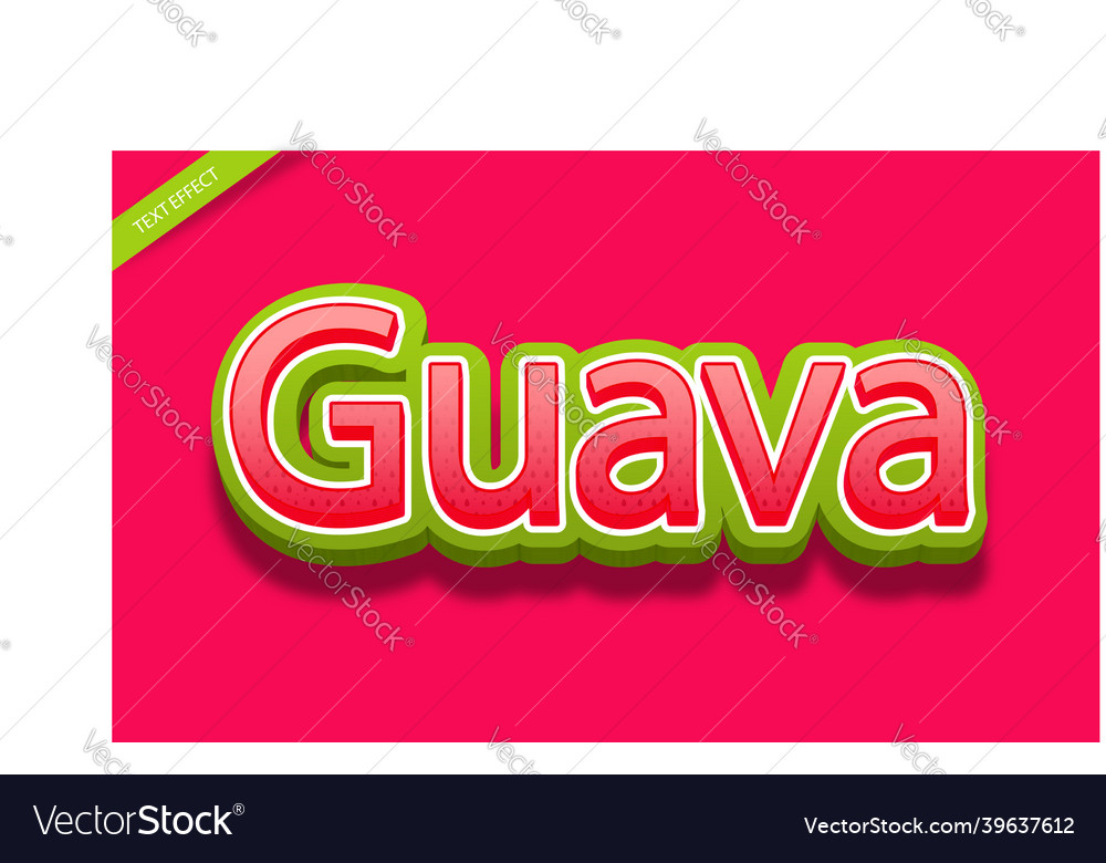 Fresh guava text effect design