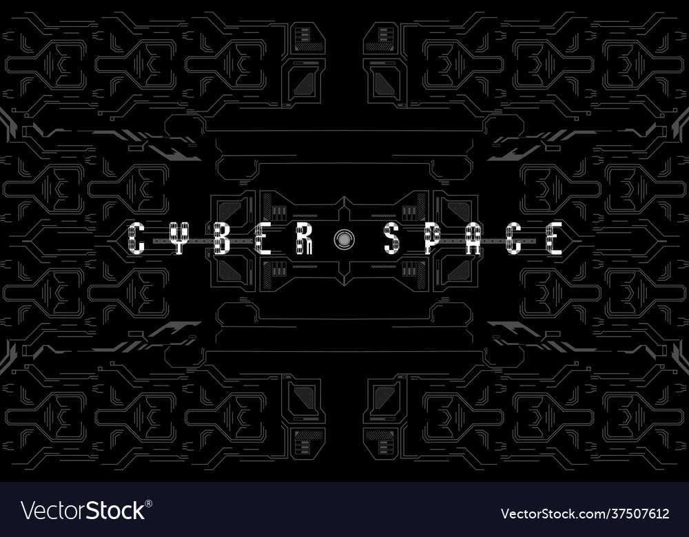 Futuristic hud background with ui elements vector image Futuristic hud background with ui elements