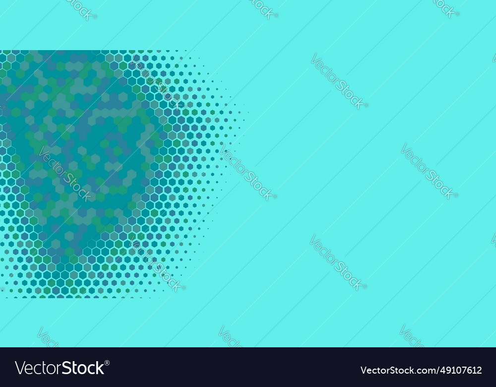 Geometric multi size hexagon with color