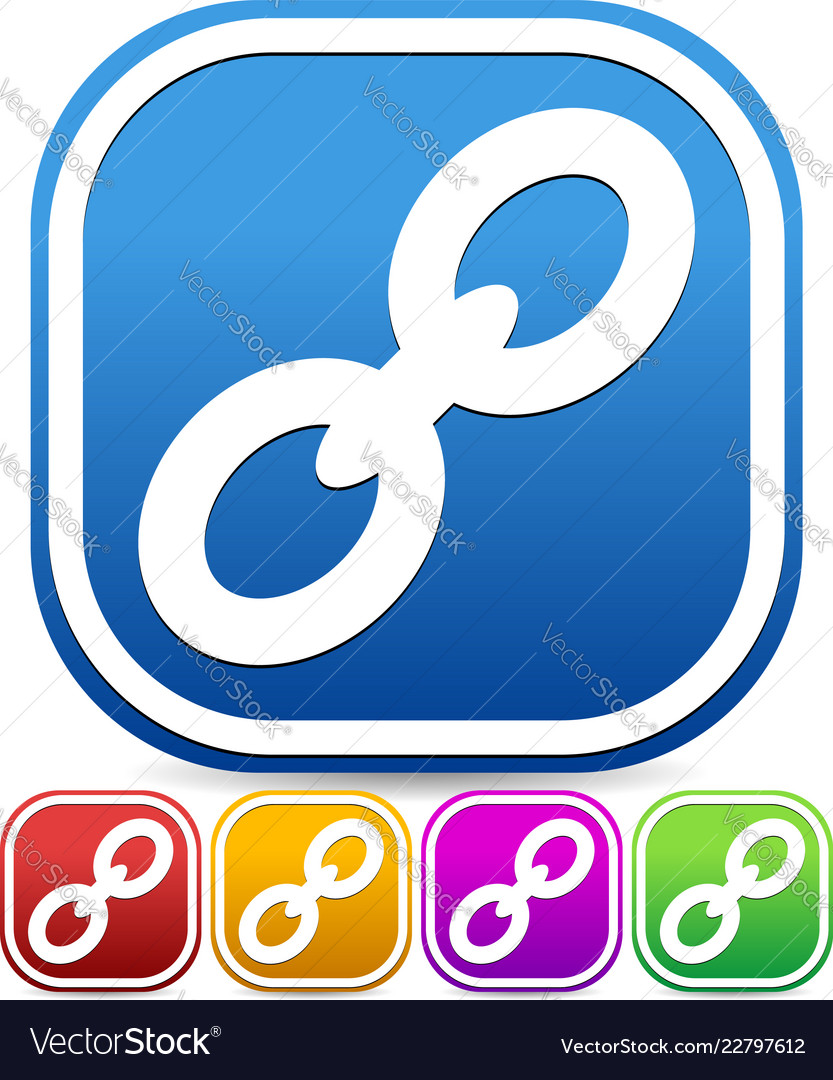 Icon with chain chain-links symbol vector image Icon with chain chain-links symbol