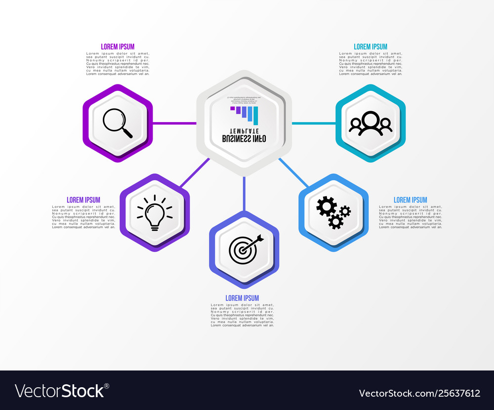 Infografische Designvorlage mit Optionen Schritten