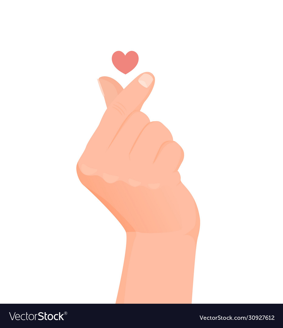 Korean heart shape gesture Vector Image Korean heart shape gesture