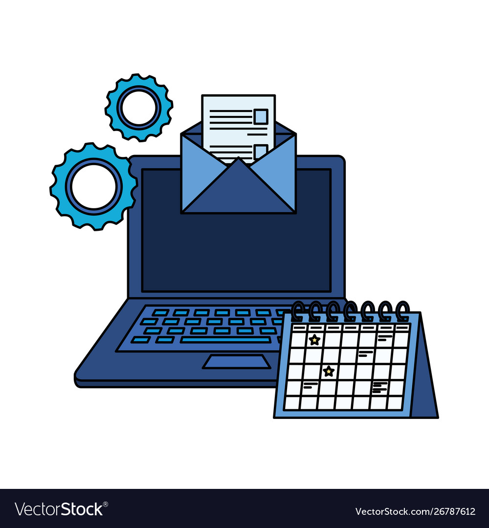 Laptop computer with envelope email